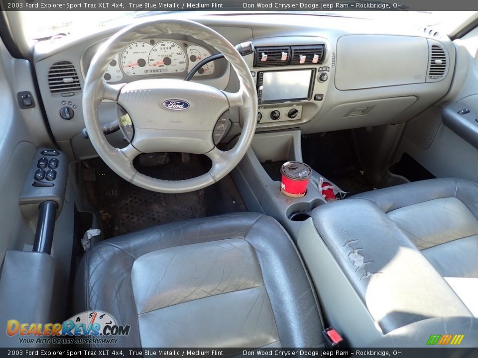 2003 Ford Explorer Sport Trac XLT 4x4 True Blue Metallic / Medium Flint Photo #7