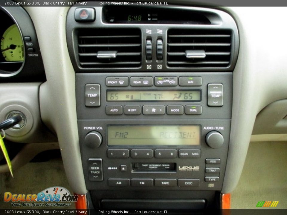 2003 Lexus GS 300 Black Cherry Pearl / Ivory Photo #32