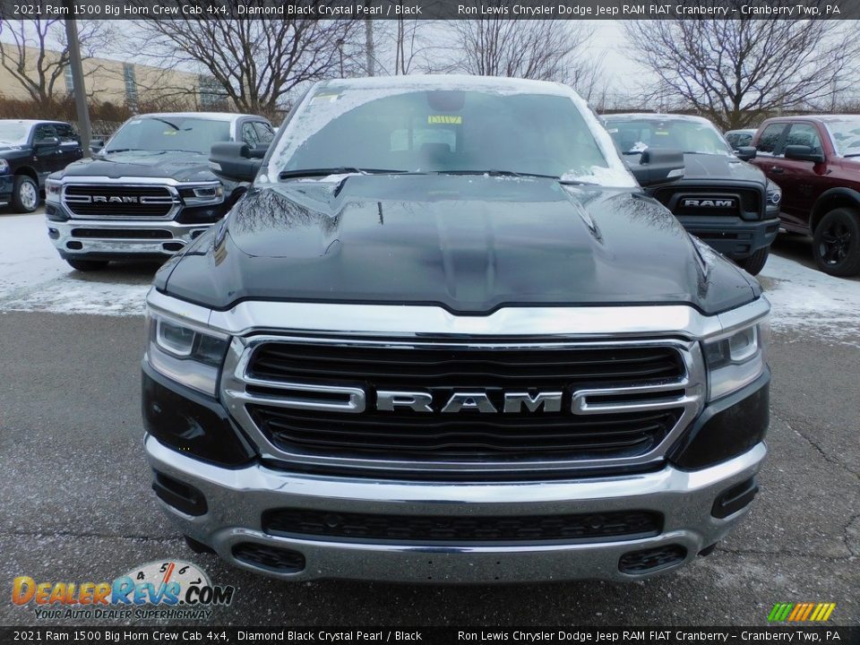 2021 Ram 1500 Big Horn Crew Cab 4x4 Diamond Black Crystal Pearl / Black Photo #2