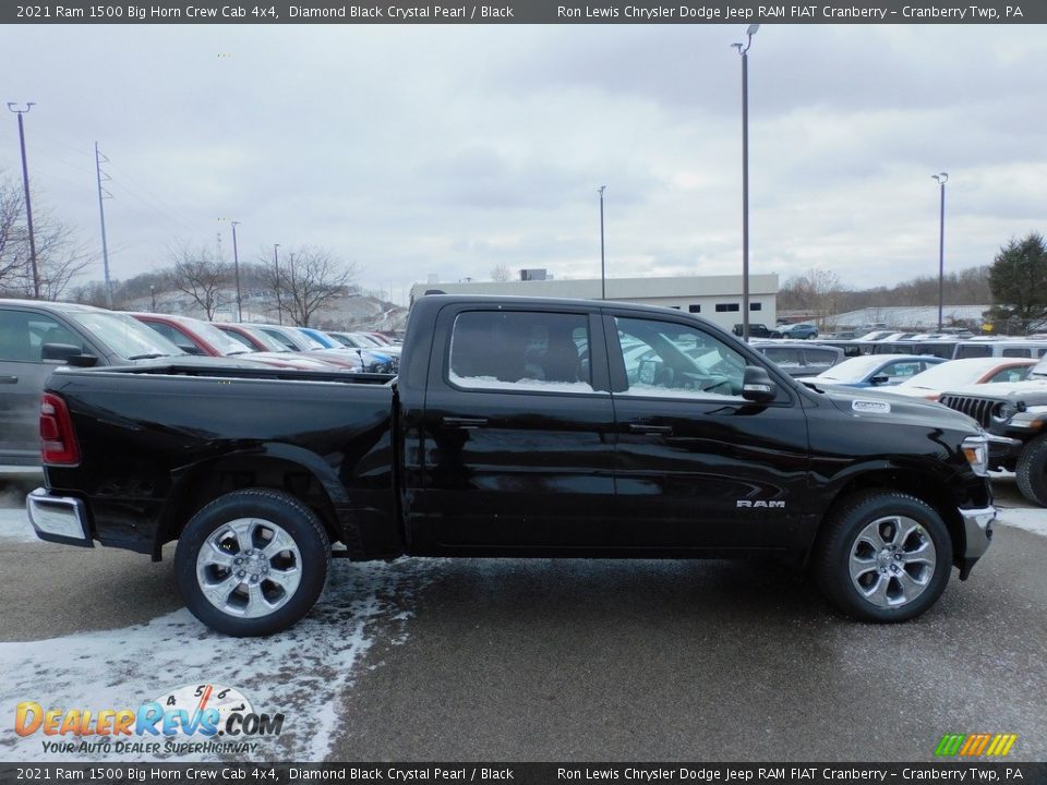 2021 Ram 1500 Big Horn Crew Cab 4x4 Diamond Black Crystal Pearl / Black Photo #4