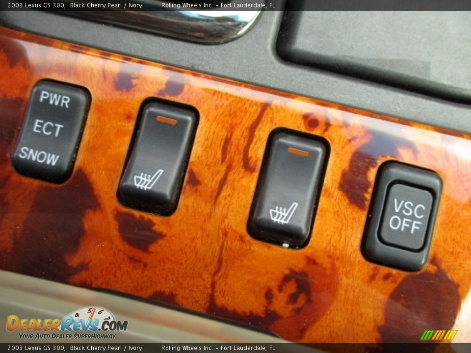 2003 Lexus GS 300 Black Cherry Pearl / Ivory Photo #36