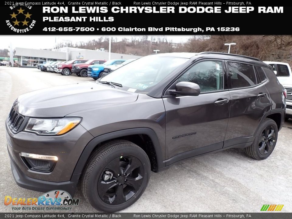 2021 Jeep Compass Latitude 4x4 Granite Crystal Metallic / Black Photo #1