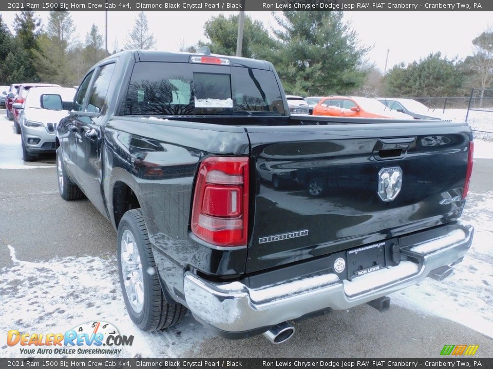 2021 Ram 1500 Big Horn Crew Cab 4x4 Diamond Black Crystal Pearl / Black Photo #8