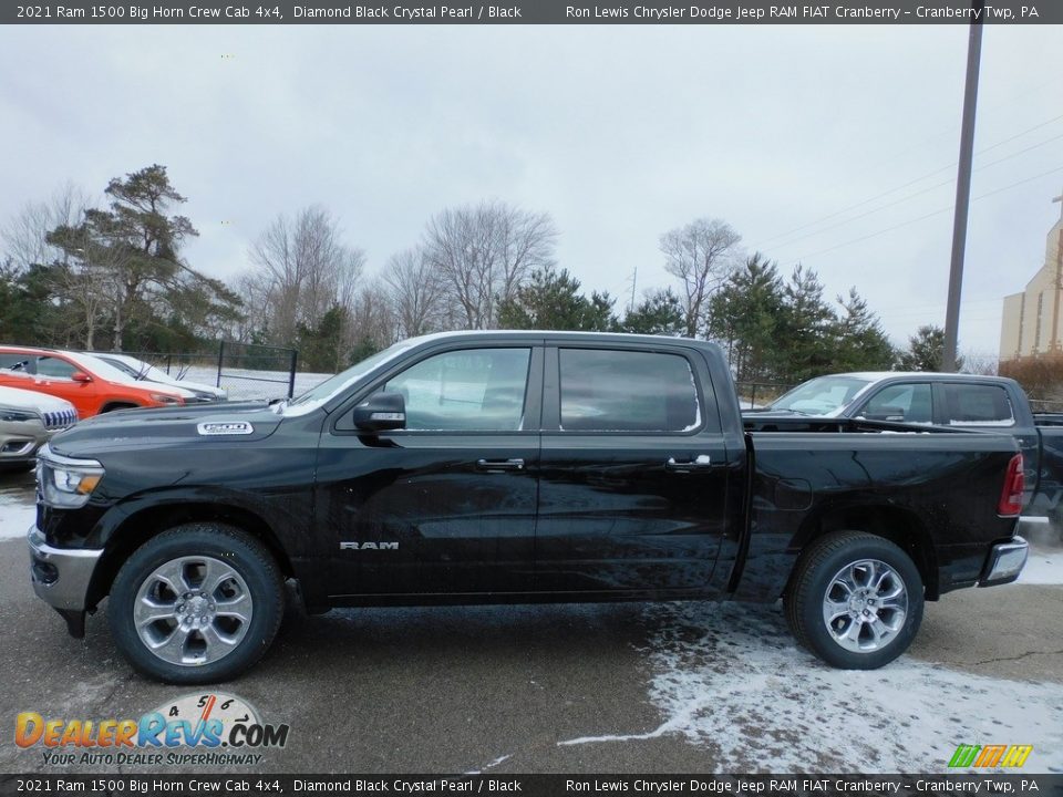 2021 Ram 1500 Big Horn Crew Cab 4x4 Diamond Black Crystal Pearl / Black Photo #9