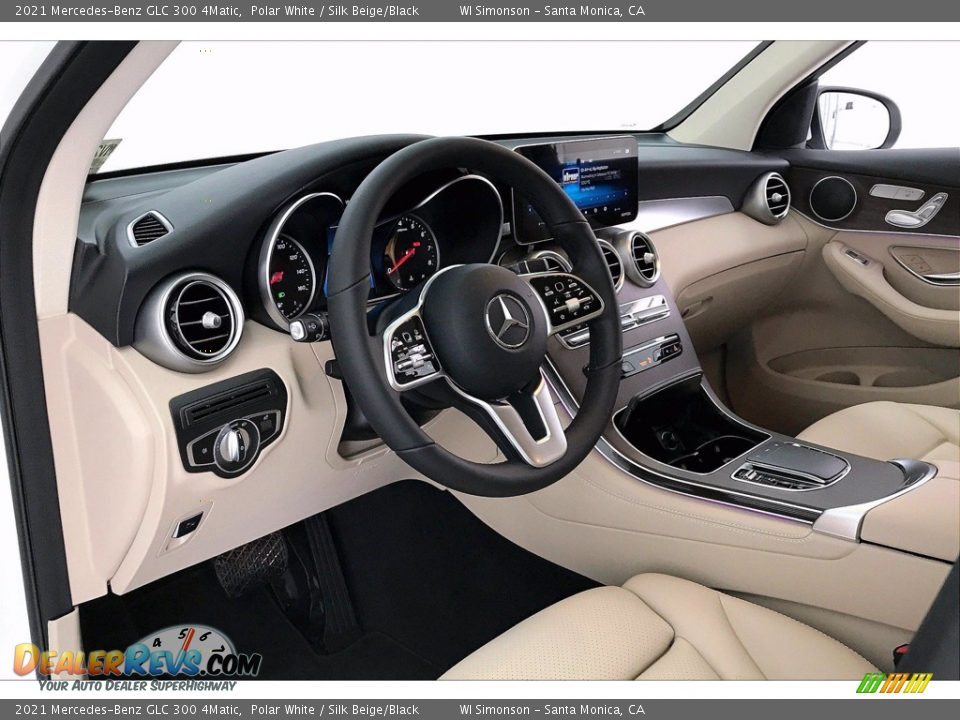2021 Mercedes-Benz GLC 300 4Matic Polar White / Silk Beige/Black Photo #4
