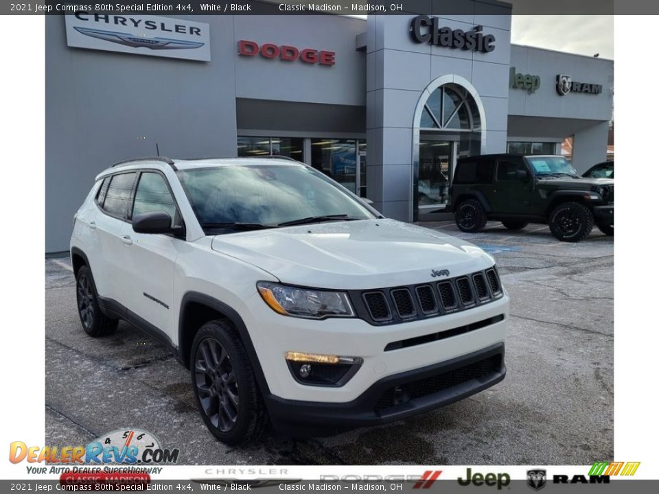 2021 Jeep Compass 80th Special Edition 4x4 White / Black Photo #1