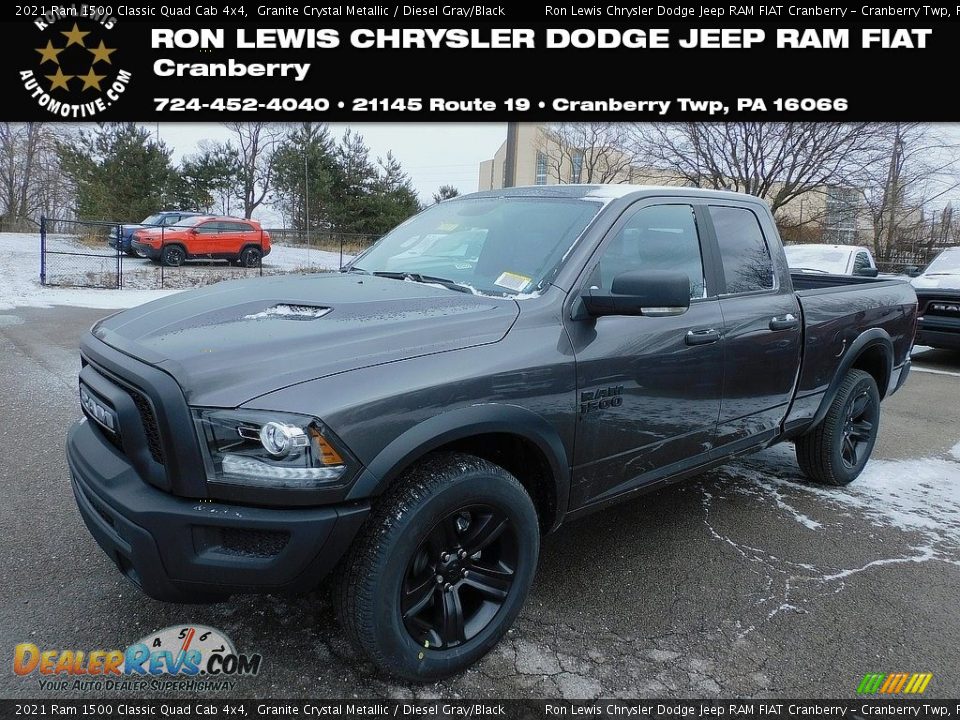 2021 Ram 1500 Classic Quad Cab 4x4 Granite Crystal Metallic / Diesel Gray/Black Photo #1