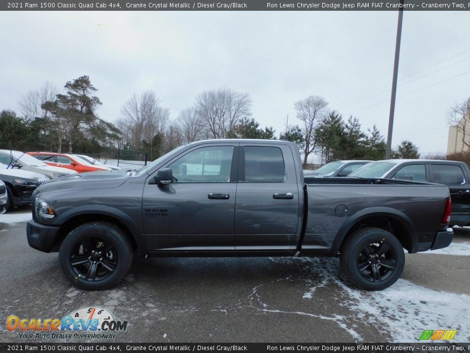 2021 Ram 1500 Classic Quad Cab 4x4 Granite Crystal Metallic / Diesel Gray/Black Photo #9