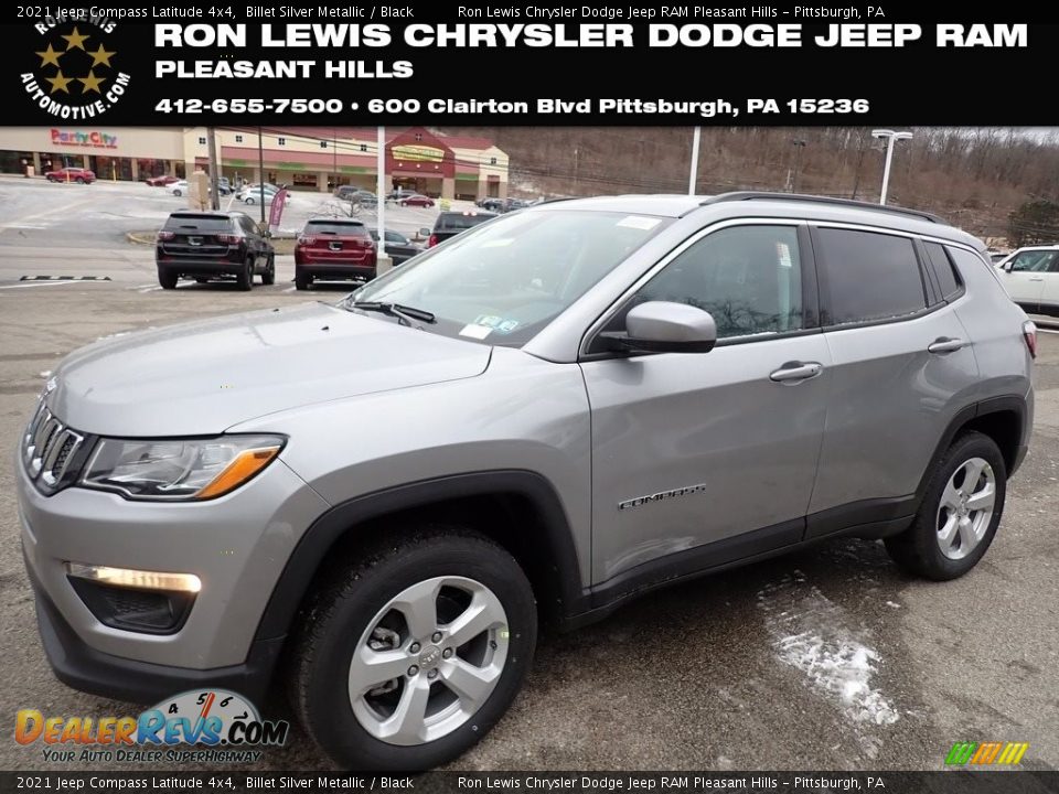 2021 Jeep Compass Latitude 4x4 Billet Silver Metallic / Black Photo #1
