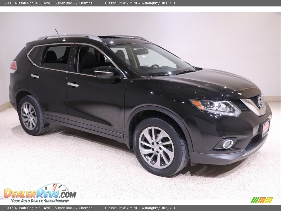 2015 Nissan Rogue SL AWD Super Black / Charcoal Photo #1