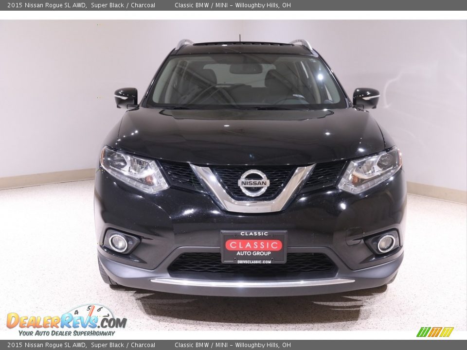 2015 Nissan Rogue SL AWD Super Black / Charcoal Photo #2