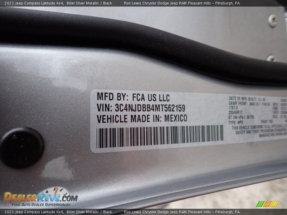2021 Jeep Compass Latitude 4x4 Billet Silver Metallic / Black Photo #15