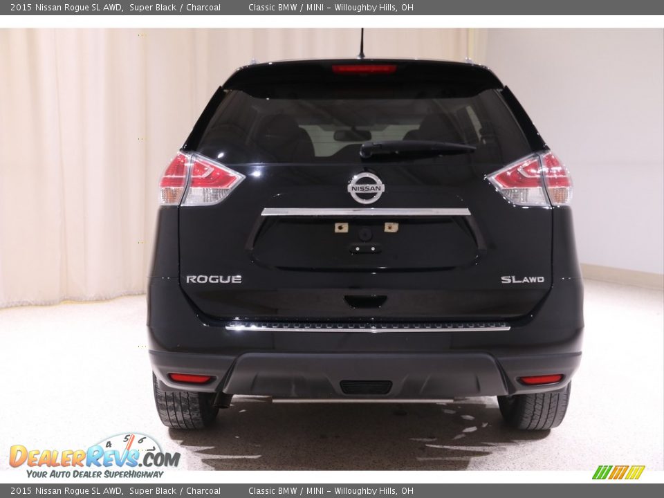 2015 Nissan Rogue SL AWD Super Black / Charcoal Photo #21