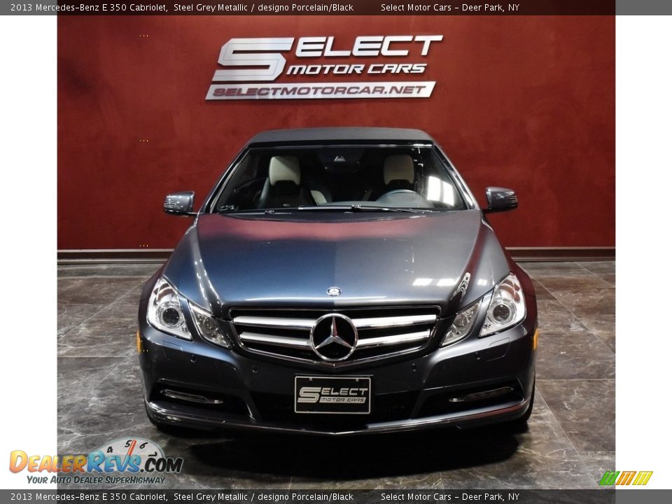 2013 Mercedes-Benz E 350 Cabriolet Steel Grey Metallic / designo Porcelain/Black Photo #2