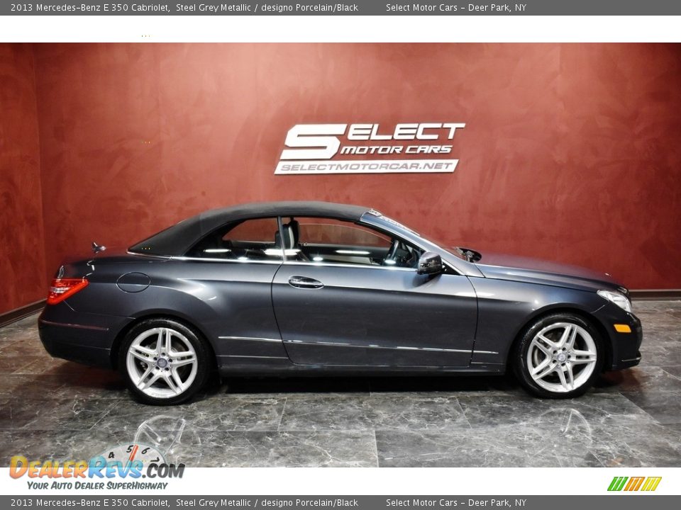 2013 Mercedes-Benz E 350 Cabriolet Steel Grey Metallic / designo Porcelain/Black Photo #4