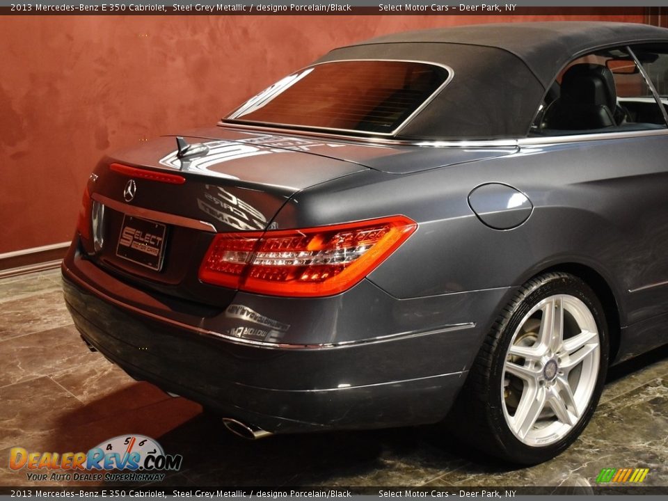 2013 Mercedes-Benz E 350 Cabriolet Steel Grey Metallic / designo Porcelain/Black Photo #5