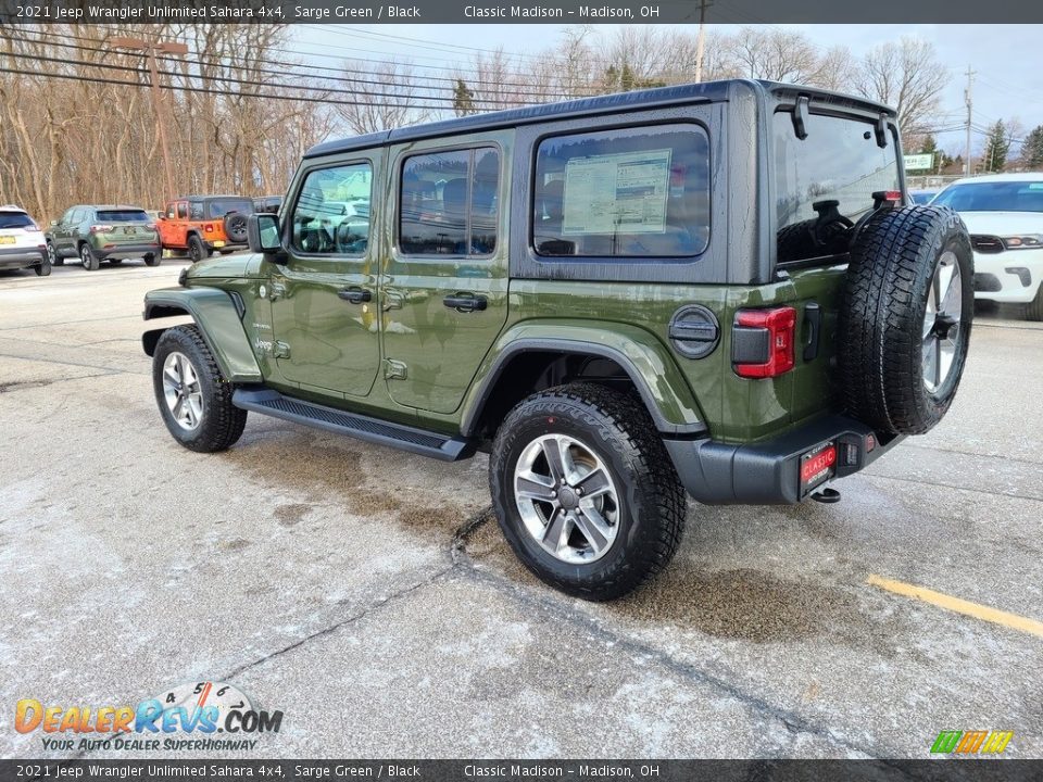 2021 Jeep Wrangler Unlimited Sahara 4x4 Sarge Green / Black Photo #9