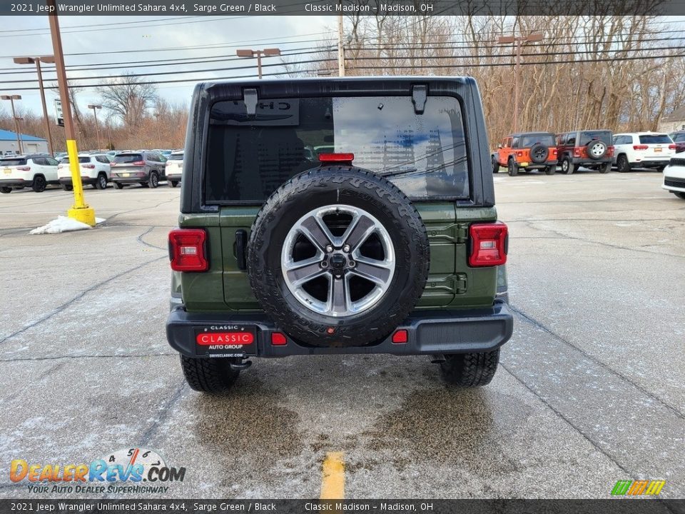 2021 Jeep Wrangler Unlimited Sahara 4x4 Sarge Green / Black Photo #10