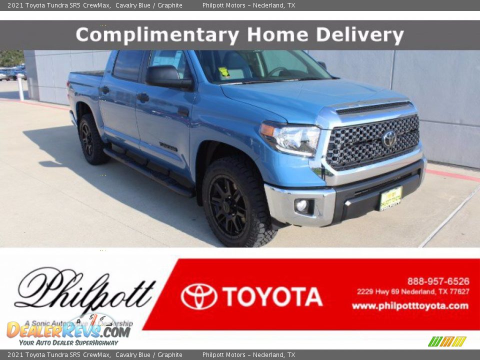 2021 Toyota Tundra SR5 CrewMax Cavalry Blue / Graphite Photo #1