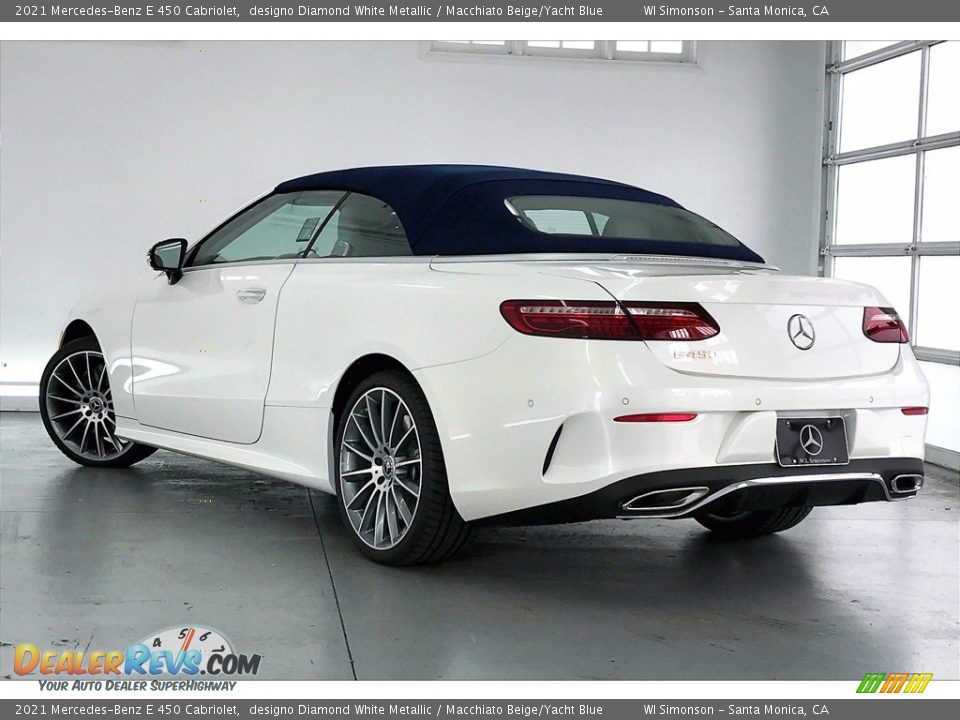 2021 Mercedes-Benz E 450 Cabriolet designo Diamond White Metallic / Macchiato Beige/Yacht Blue Photo #2