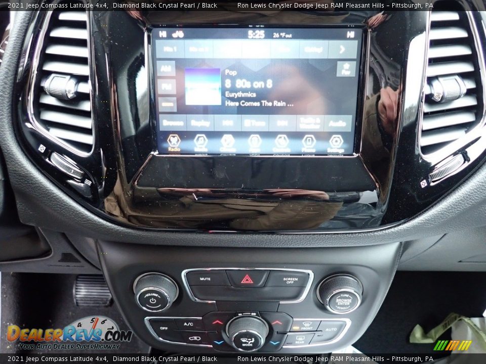 2021 Jeep Compass Latitude 4x4 Diamond Black Crystal Pearl / Black Photo #20