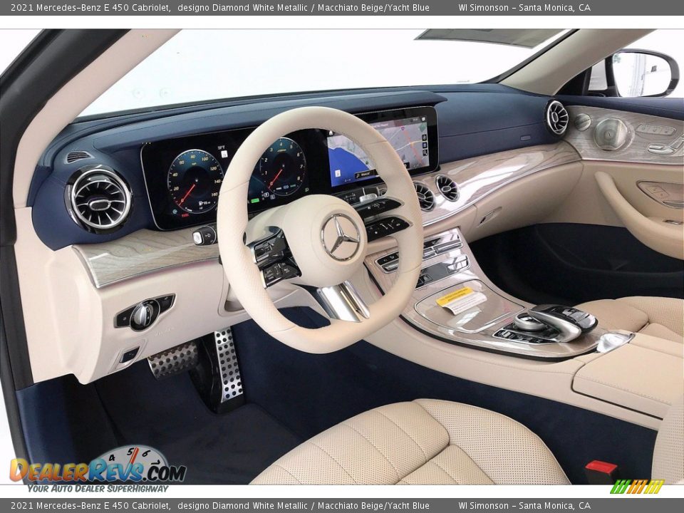 Macchiato Beige/Yacht Blue Interior - 2021 Mercedes-Benz E 450 Cabriolet Photo #4