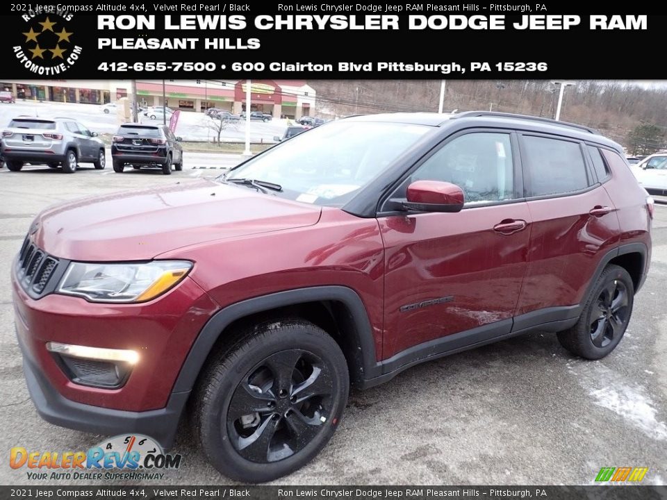 2021 Jeep Compass Altitude 4x4 Velvet Red Pearl / Black Photo #1