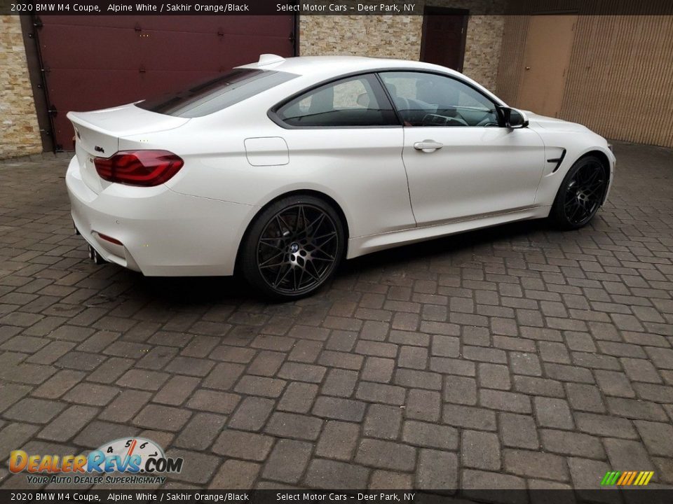 2020 BMW M4 Coupe Alpine White / Sakhir Orange/Black Photo #4