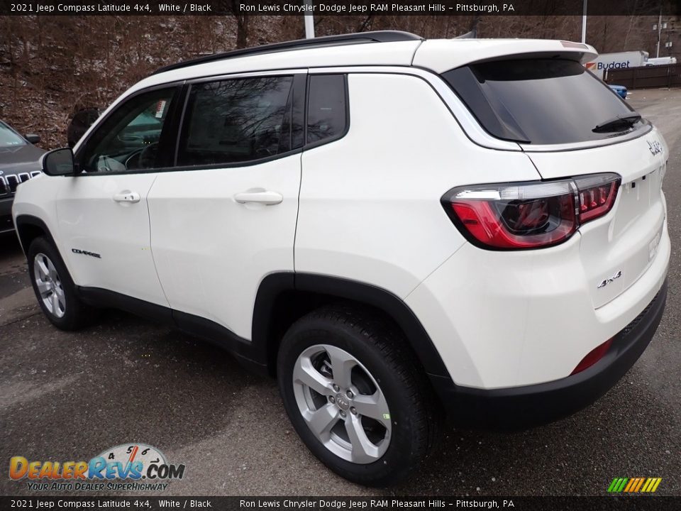 2021 Jeep Compass Latitude 4x4 White / Black Photo #3