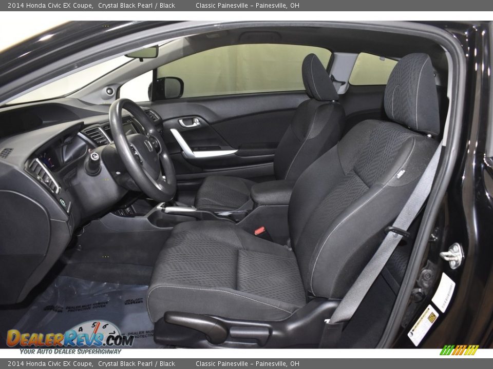 Black Interior - 2014 Honda Civic EX Coupe Photo #8