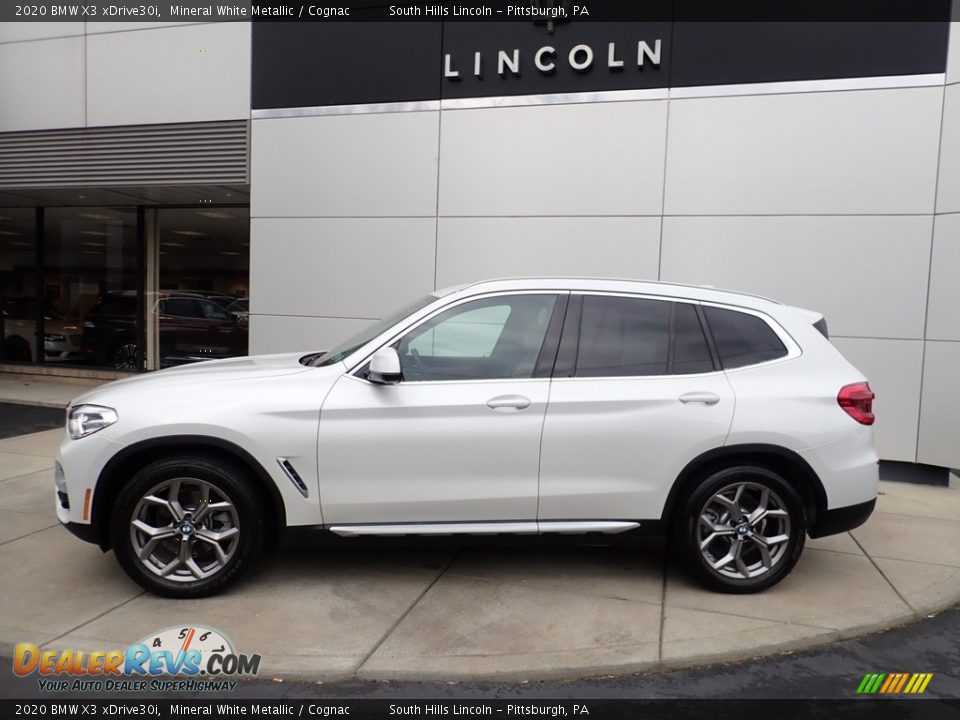 2020 BMW X3 xDrive30i Mineral White Metallic / Cognac Photo #2