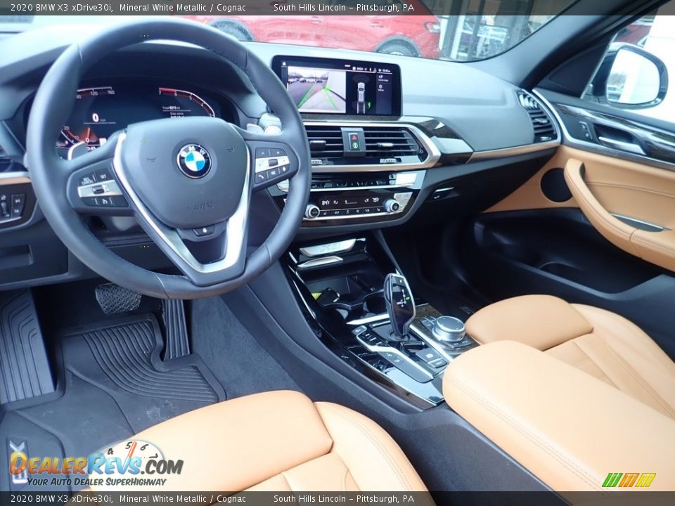 2020 BMW X3 xDrive30i Mineral White Metallic / Cognac Photo #17