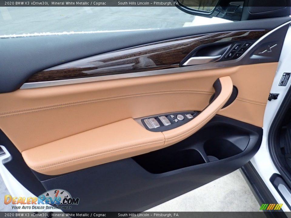 2020 BMW X3 xDrive30i Mineral White Metallic / Cognac Photo #18