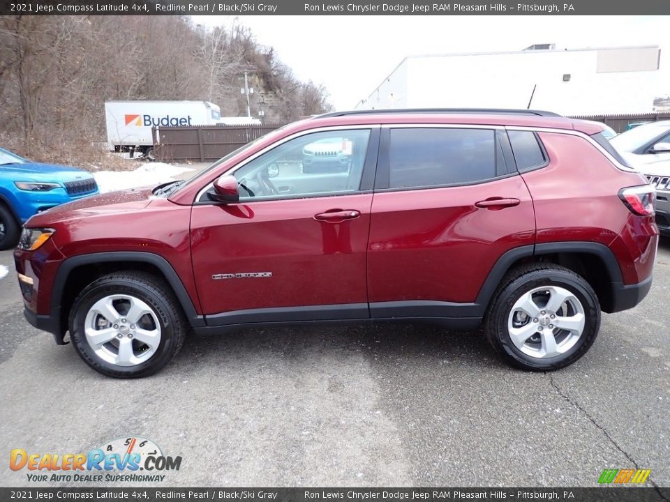 2021 Jeep Compass Latitude 4x4 Redline Pearl / Black/Ski Gray Photo #2