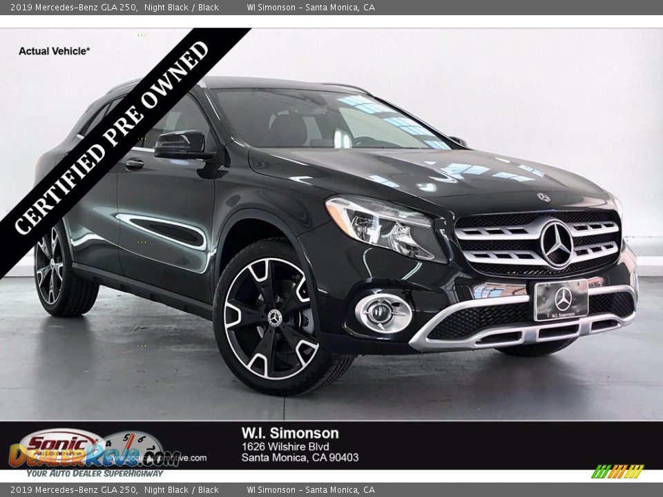 2019 Mercedes-Benz GLA 250 Night Black / Black Photo #1