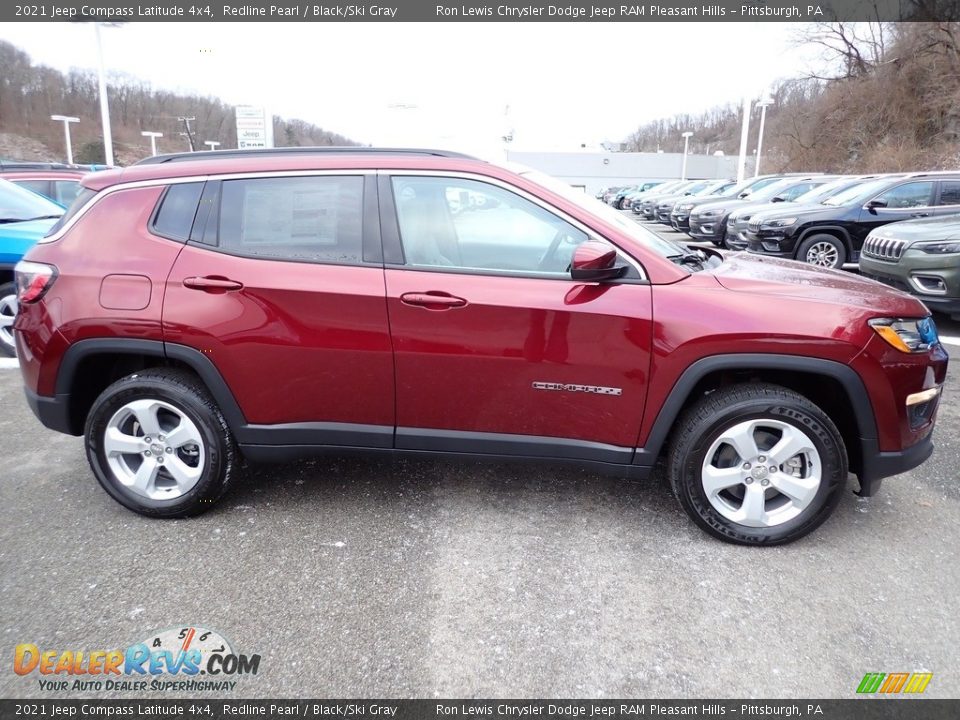 2021 Jeep Compass Latitude 4x4 Redline Pearl / Black/Ski Gray Photo #7