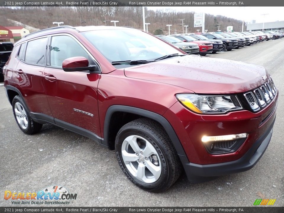 2021 Jeep Compass Latitude 4x4 Redline Pearl / Black/Ski Gray Photo #8