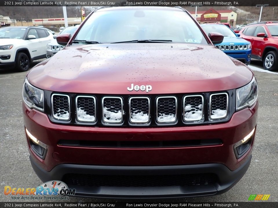 2021 Jeep Compass Latitude 4x4 Redline Pearl / Black/Ski Gray Photo #9