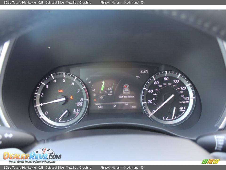 2021 Toyota Highlander XLE Celestial Silver Metallic / Graphite Photo #13