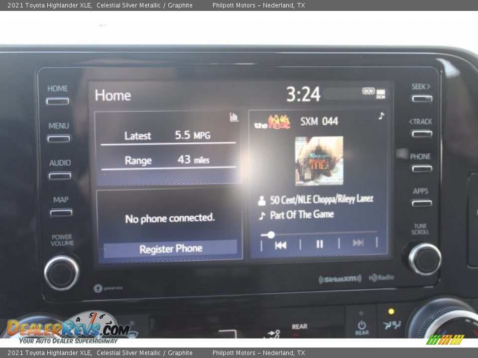 2021 Toyota Highlander XLE Celestial Silver Metallic / Graphite Photo #15