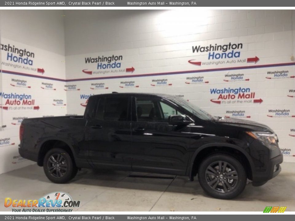 2021 Honda Ridgeline Sport AWD Crystal Black Pearl / Black Photo #1