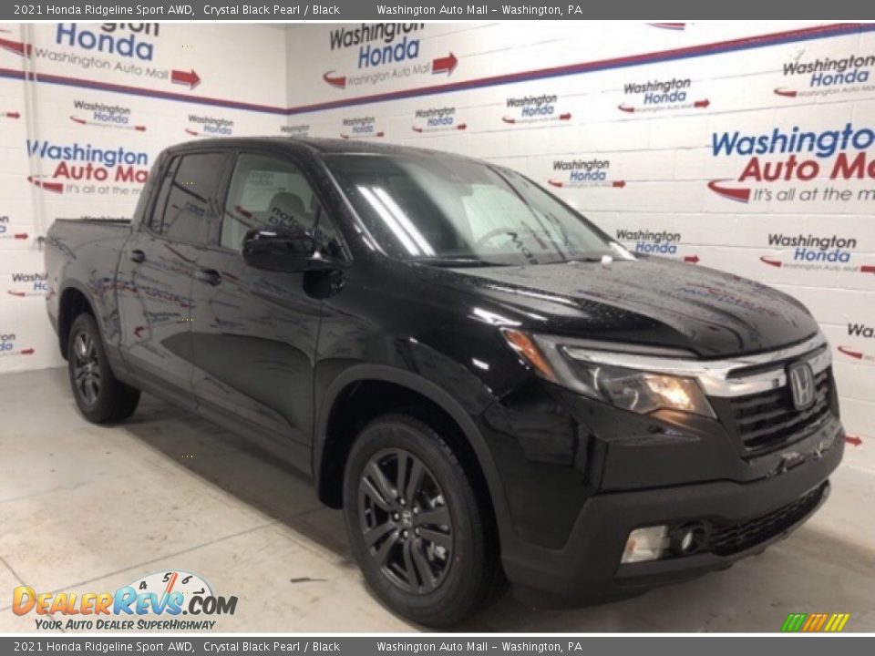 2021 Honda Ridgeline Sport AWD Crystal Black Pearl / Black Photo #2