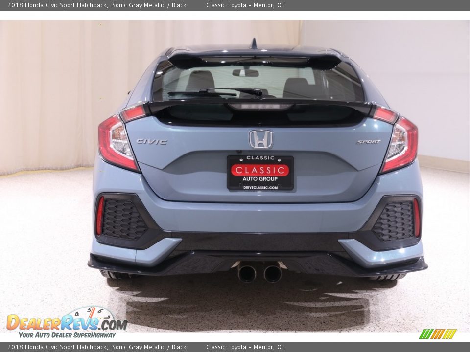 2018 Honda Civic Sport Hatchback Sonic Gray Metallic / Black Photo #19