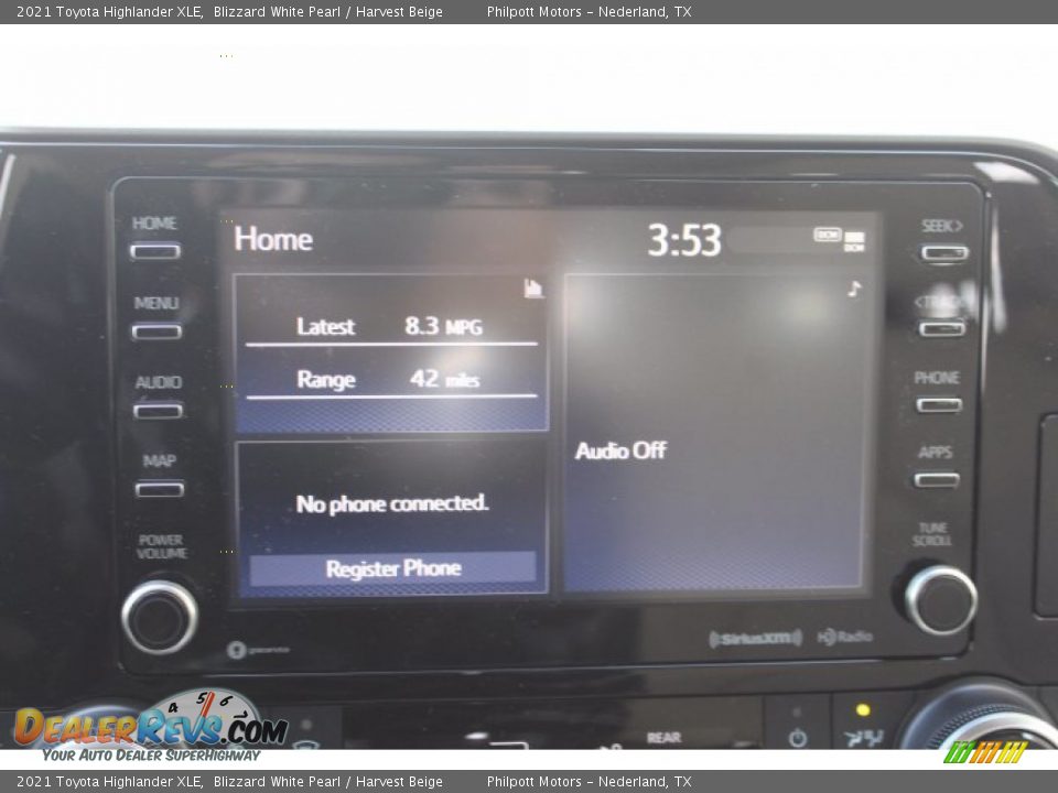 2021 Toyota Highlander XLE Blizzard White Pearl / Harvest Beige Photo #15