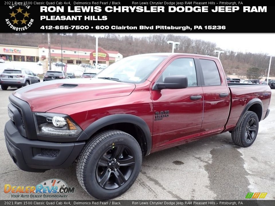 2021 Ram 1500 Classic Quad Cab 4x4 Delmonico Red Pearl / Black Photo #1