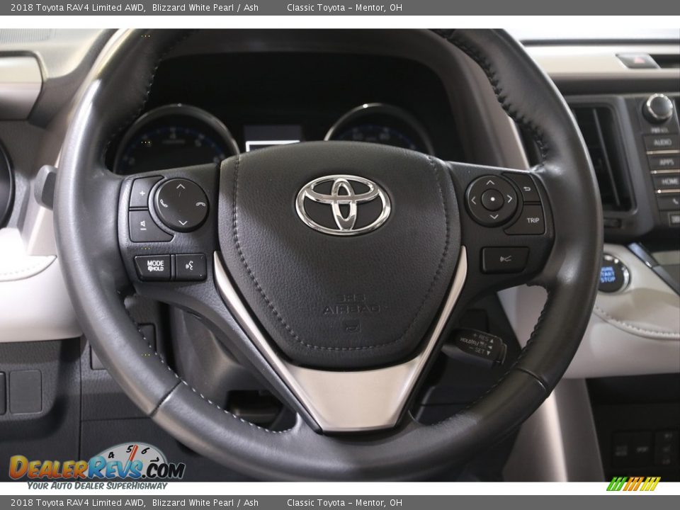 2018 Toyota RAV4 Limited AWD Blizzard White Pearl / Ash Photo #7