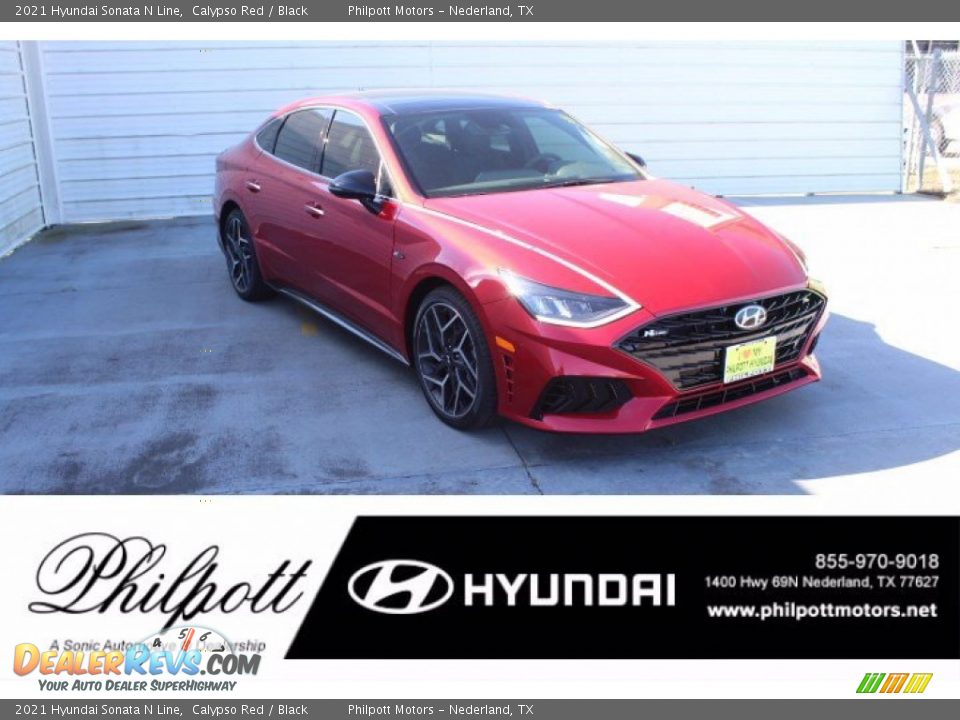 2021 Hyundai Sonata N Line Calypso Red / Black Photo #1