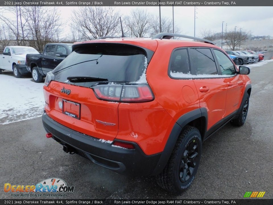 2021 Jeep Cherokee Traihawk 4x4 Spitfire Orange / Black Photo #5