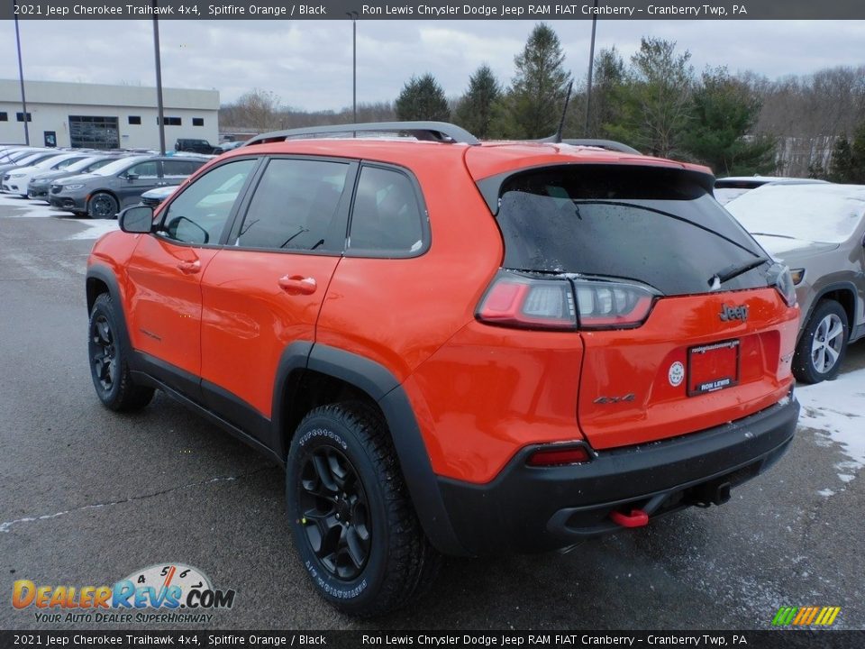 2021 Jeep Cherokee Traihawk 4x4 Spitfire Orange / Black Photo #8