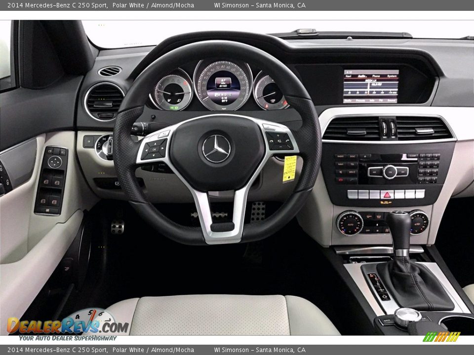 2014 Mercedes-Benz C 250 Sport Polar White / Almond/Mocha Photo #4